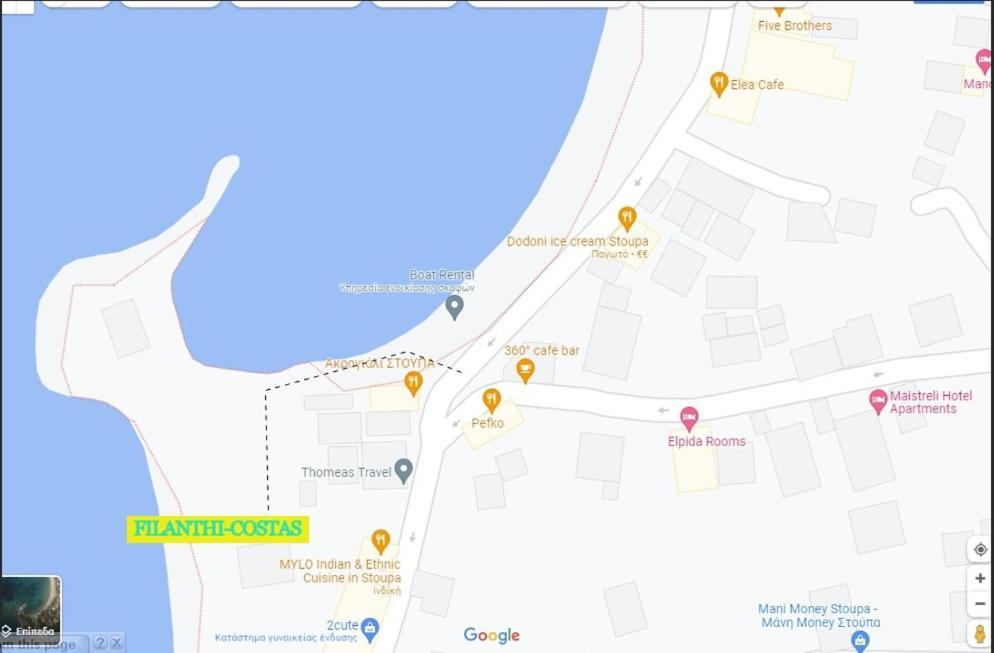 Filanthi Costas Hotel Stoupa Ngoại thất bức ảnh